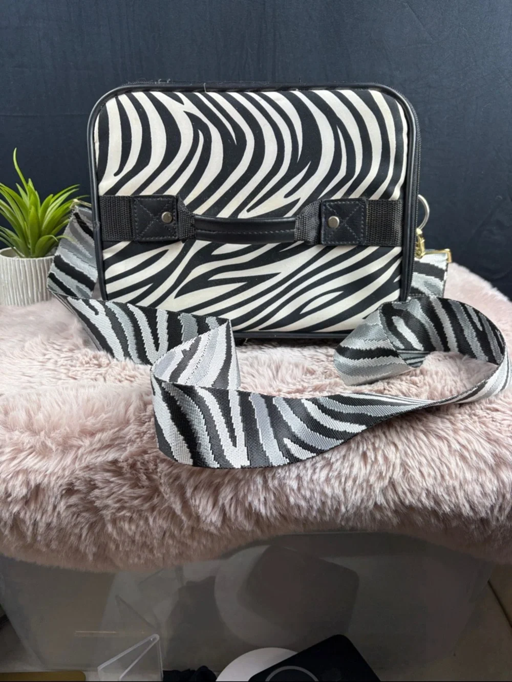 Behringer Zebra Print Travel Case Professional Cosmetic & Toiletry Organizer